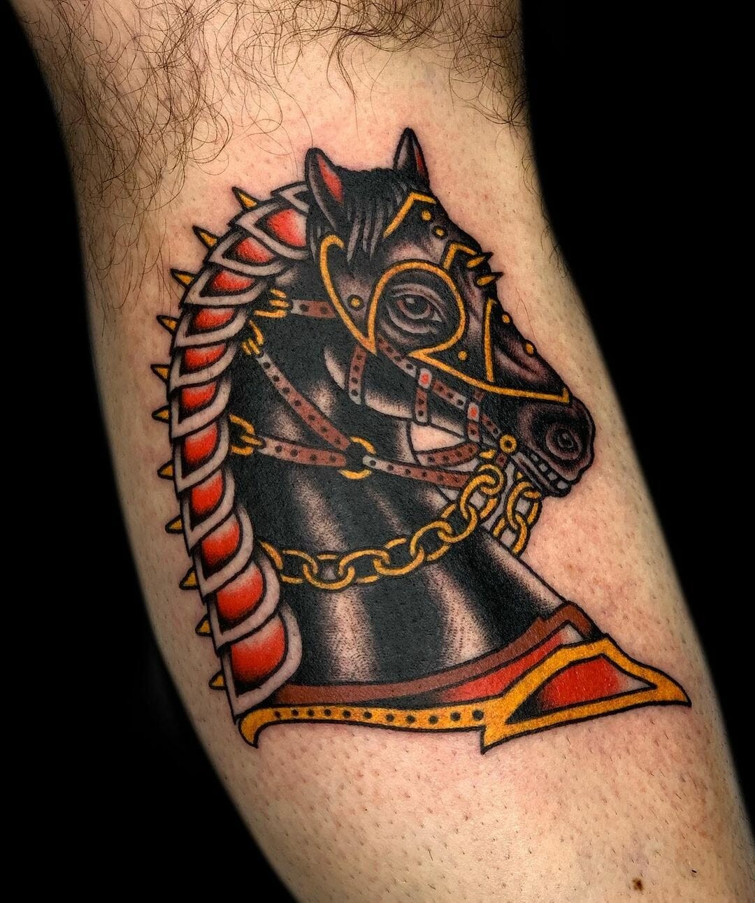 Black War Horse Tattoo