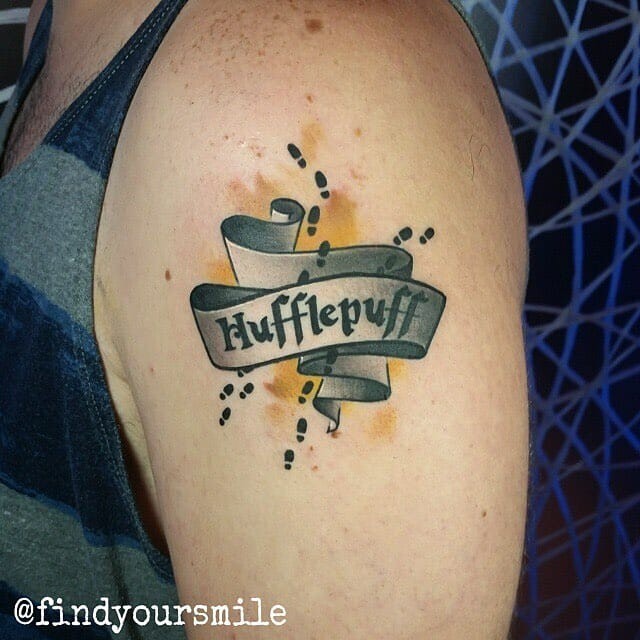 Hufflepuff Marauder’s Map Tattoo