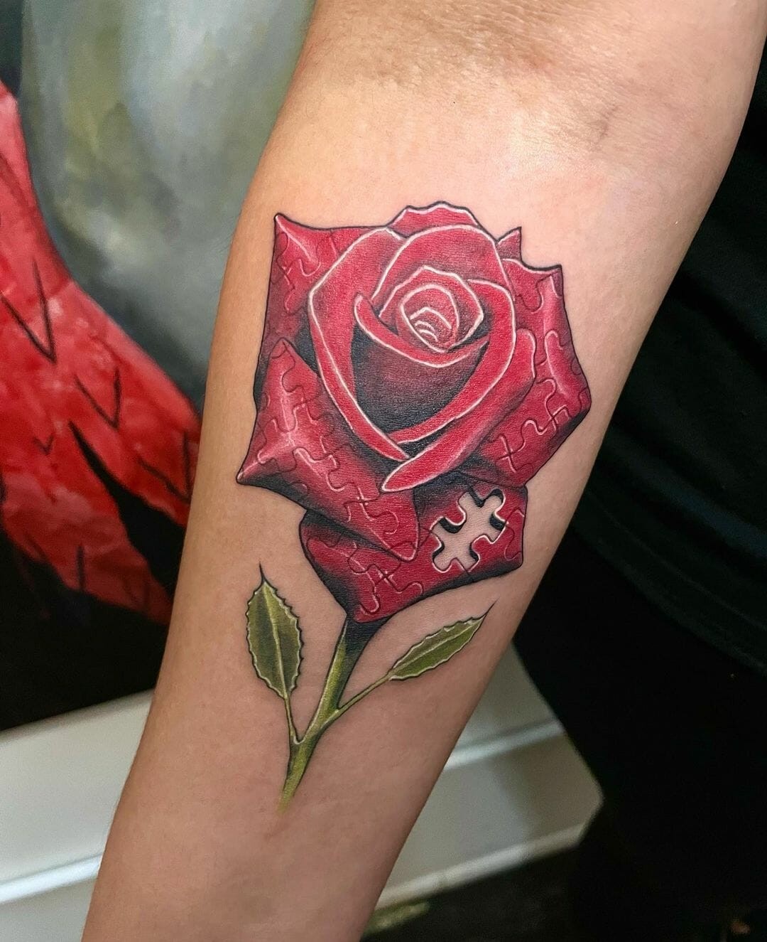 Rose Autism Tattoo