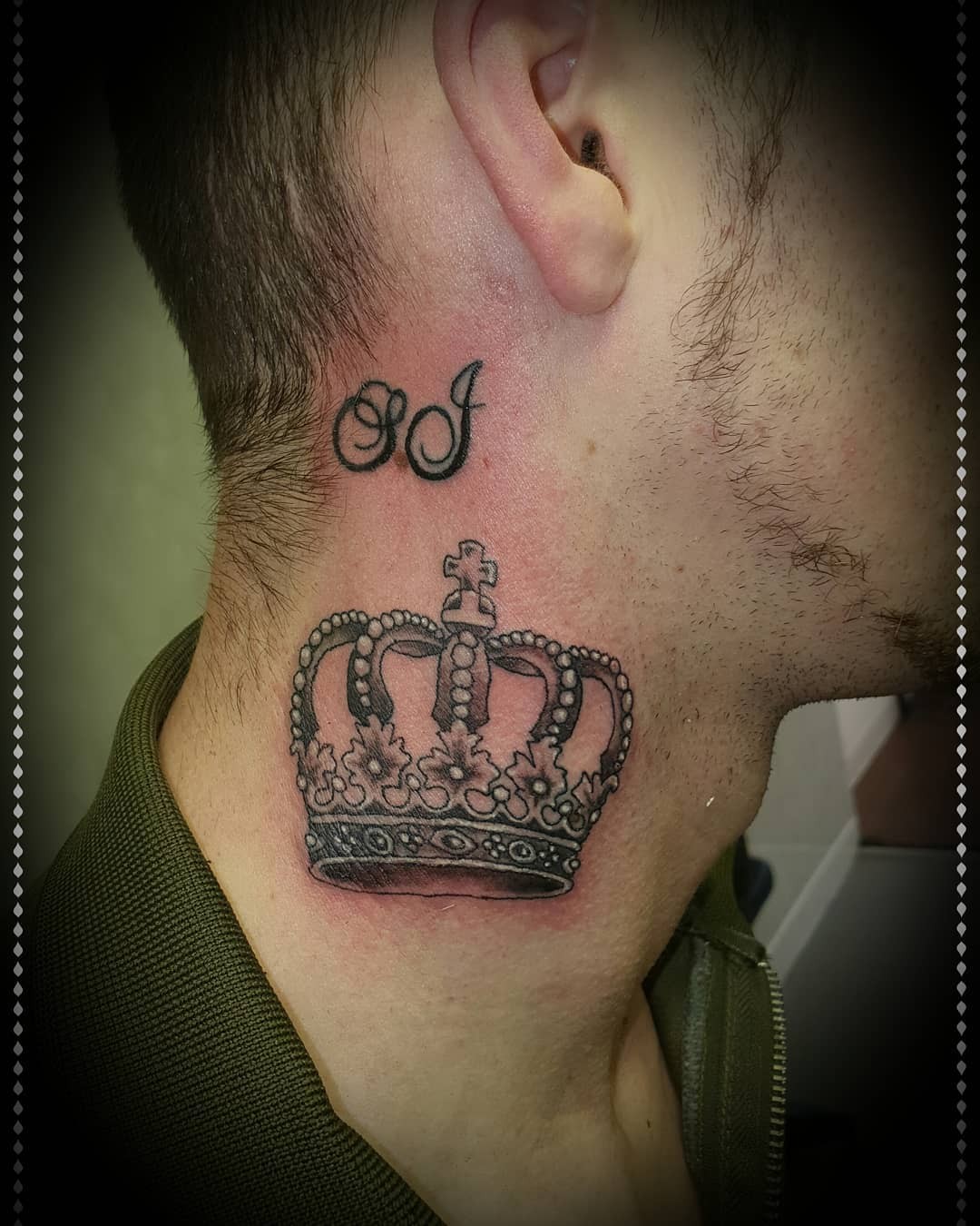 Crown Neck Tattoo