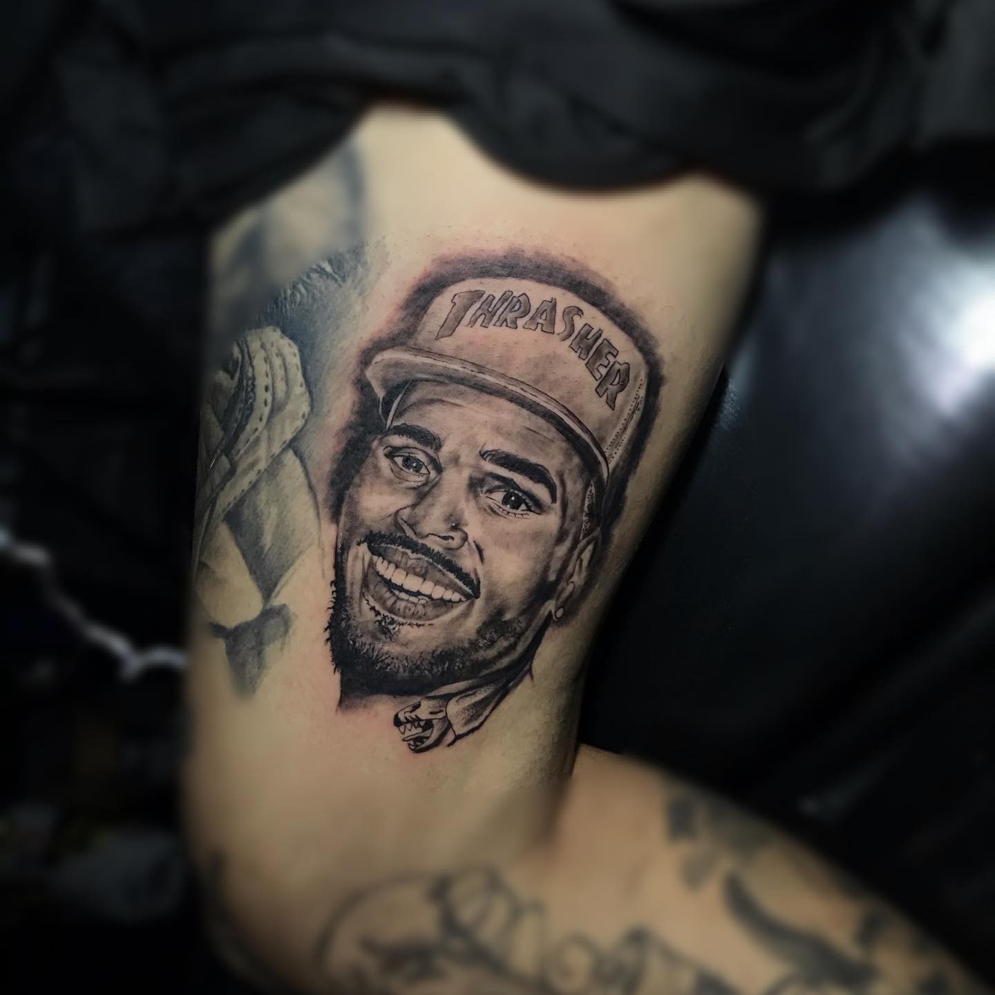 Chris Brown Face Portrait