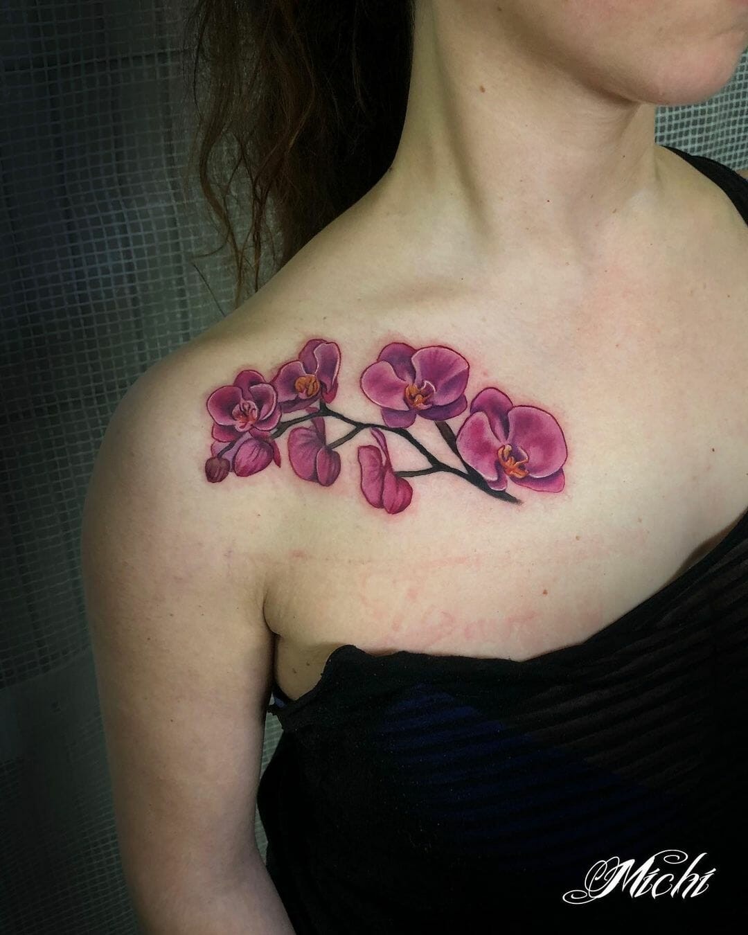 Traditional Orchid Tattoo Designs