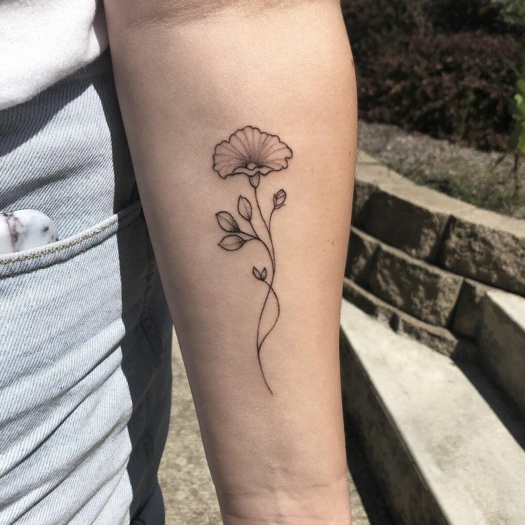 Simple Morning Glory Tattoo