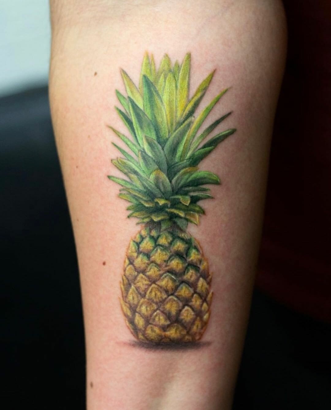 Realistic Pineapple Tattoo