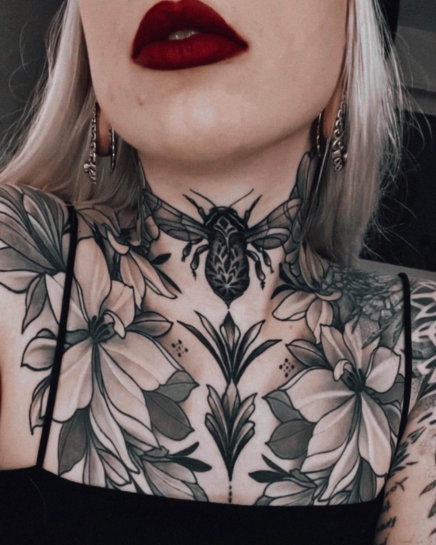 Beetle Neck Tattoo