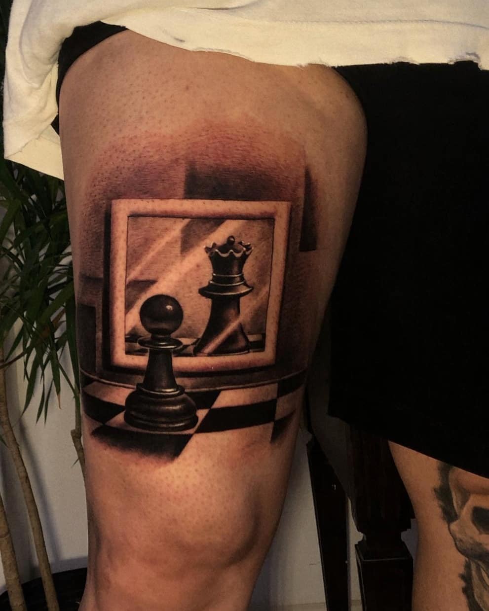 Queen Pawn Chess Piece Tattoos