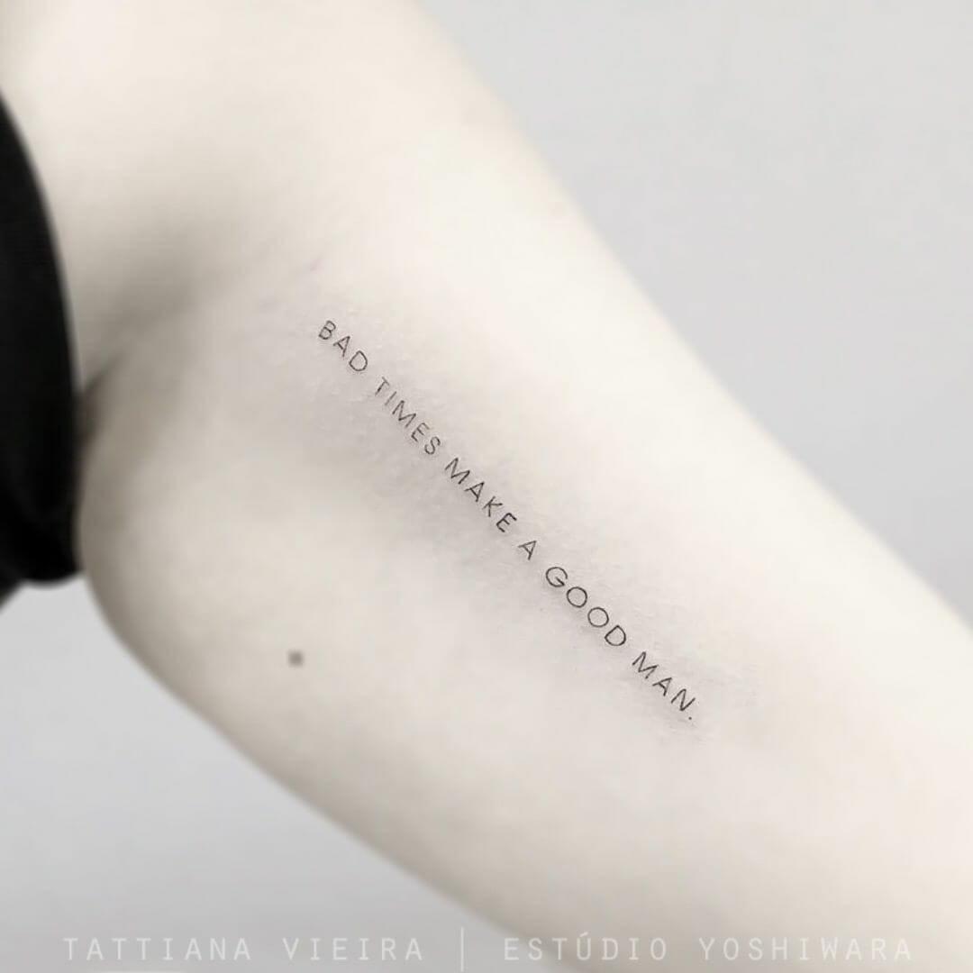 Beautiful Motivational Quote Tattoo