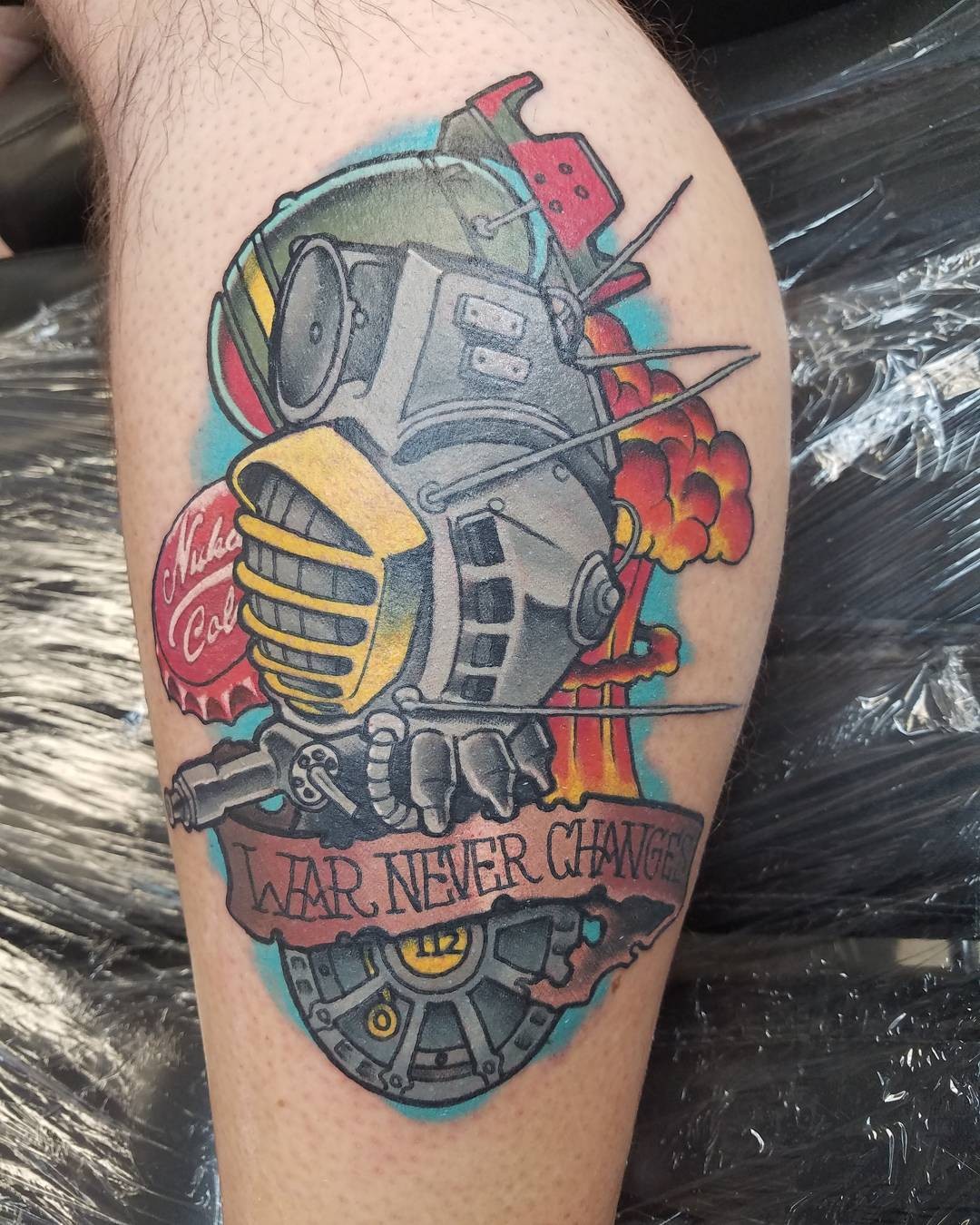 Eyebot and Nuka Cola Fallout Tattoo