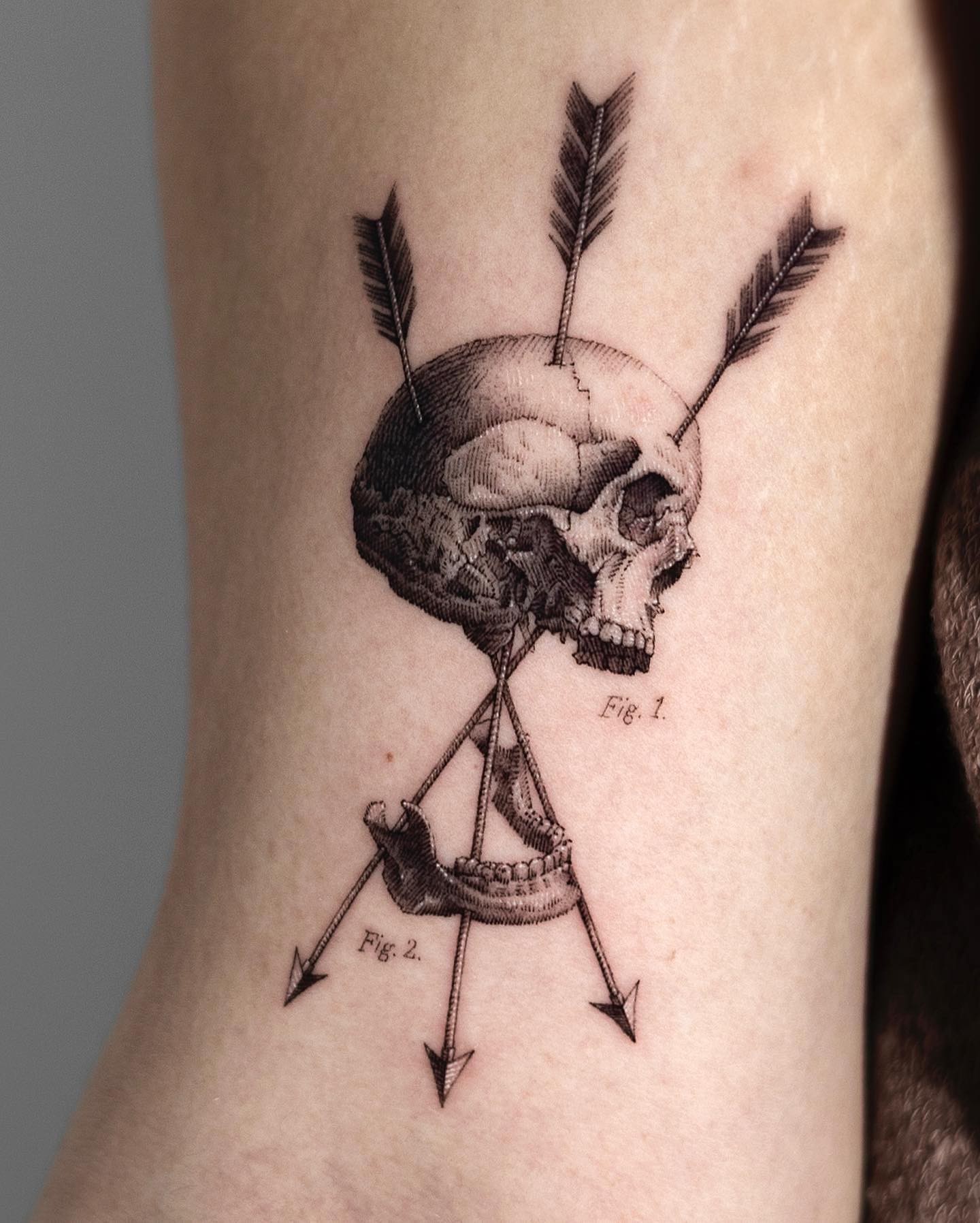 The Skull Arrow Tattoo With Three Arrows