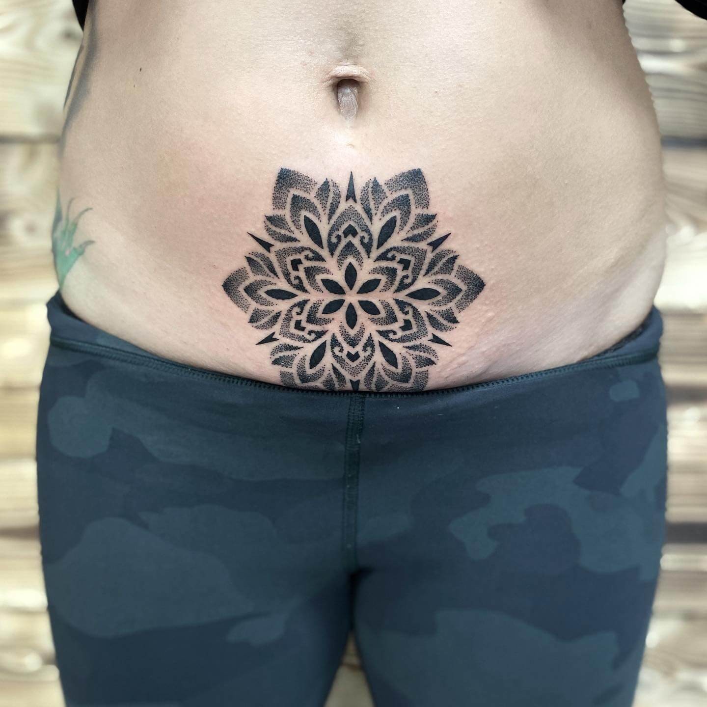 Woman’s Body Mandala C Section Cover-Up Tattoo