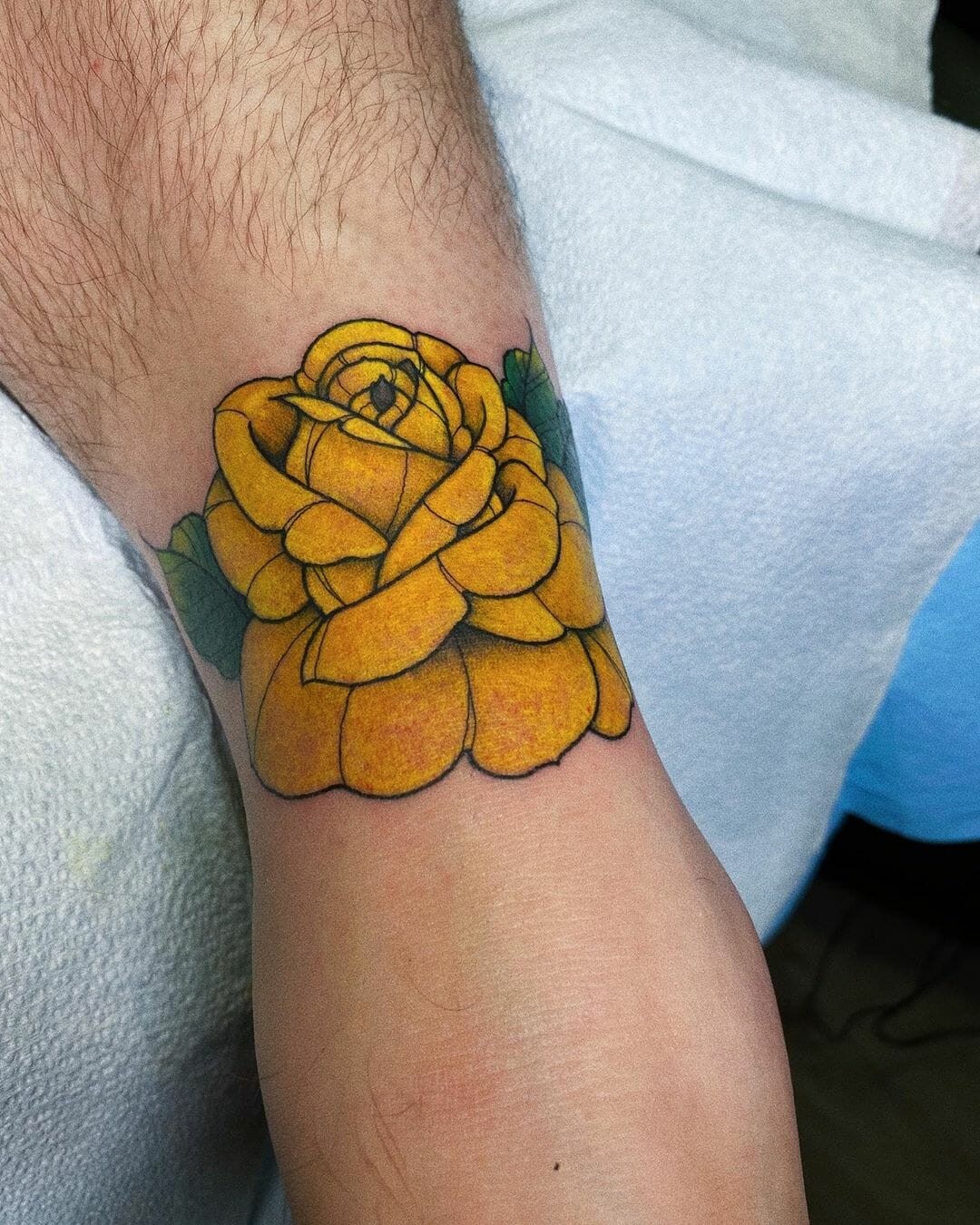 Yellow Floral Tattoo