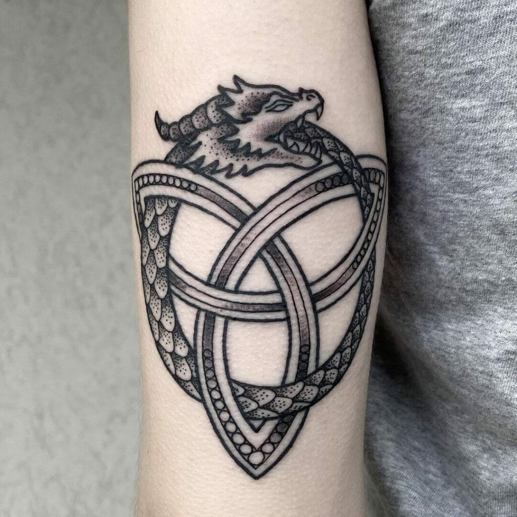 Sister Celtic Knots Ouroboros Tattoo