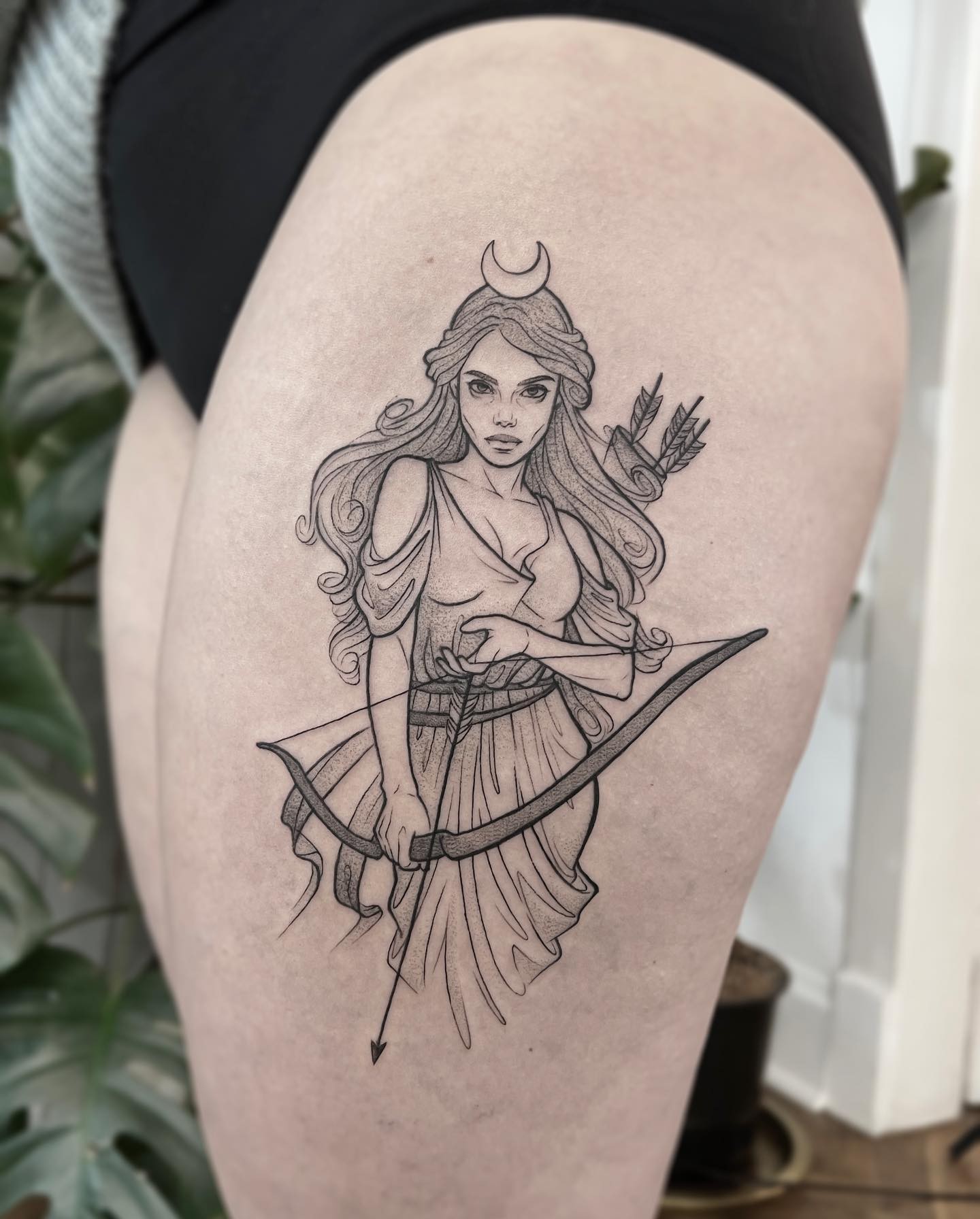 Female Beautiful Sagittarius Tattoo