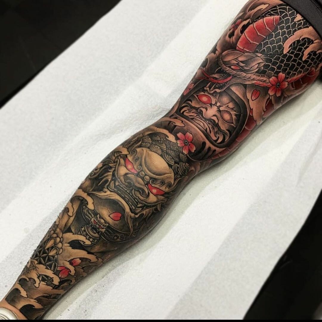 Leg Monkey King Tattoo Style