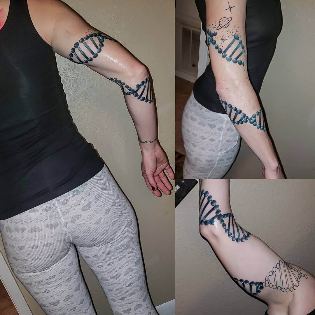 Molecular Double Helix Tattoo