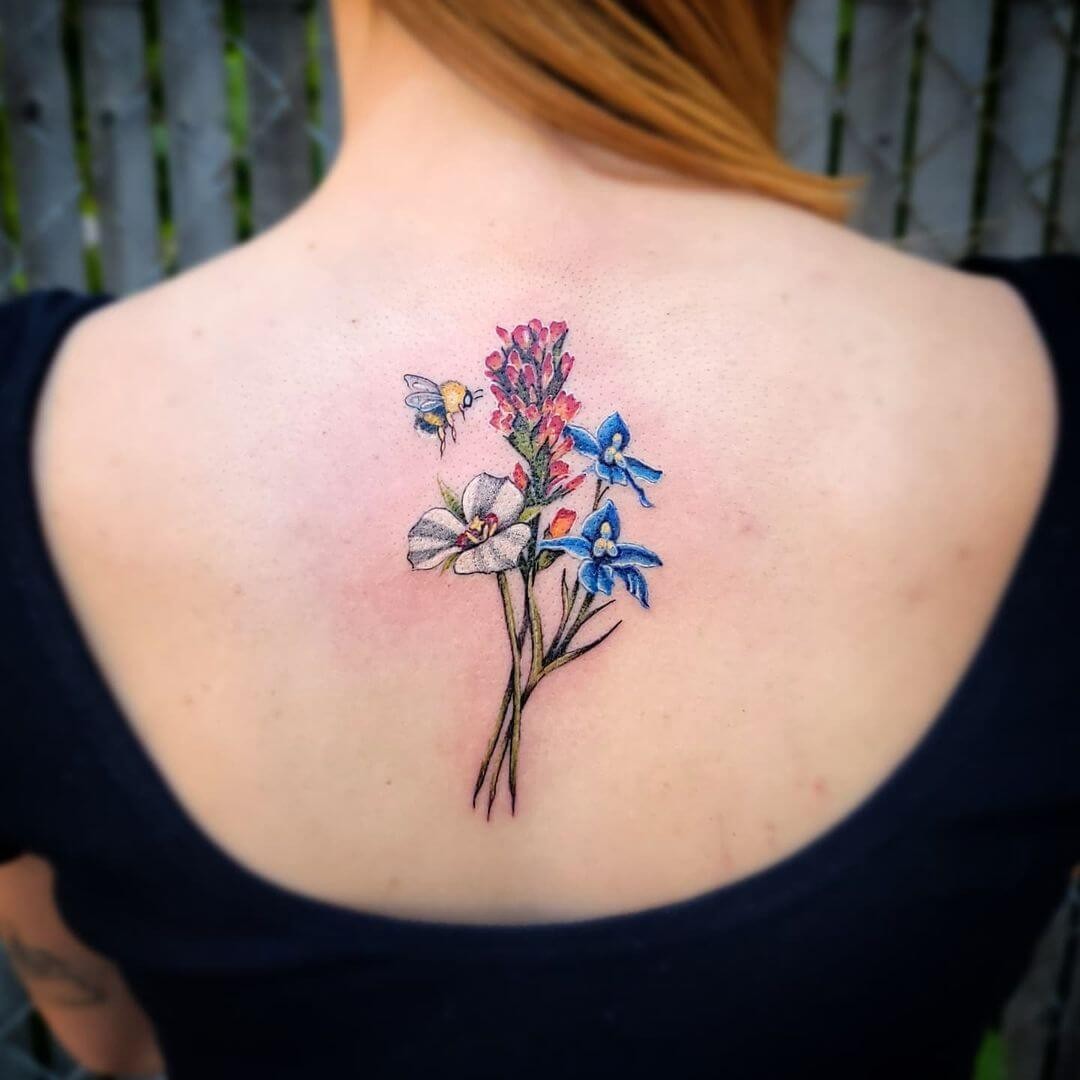 Dainty Tattoo Of A Hummingbird