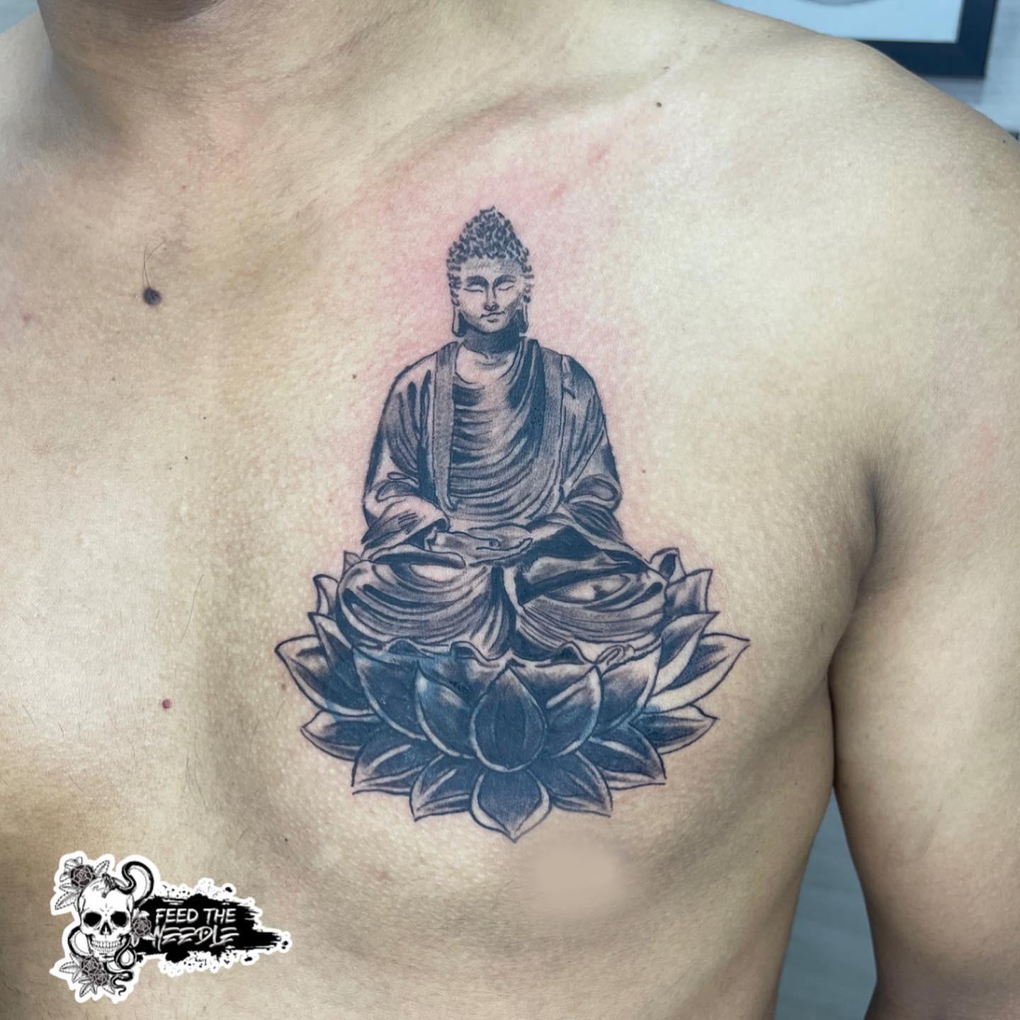 Buddha Chest Tattoo