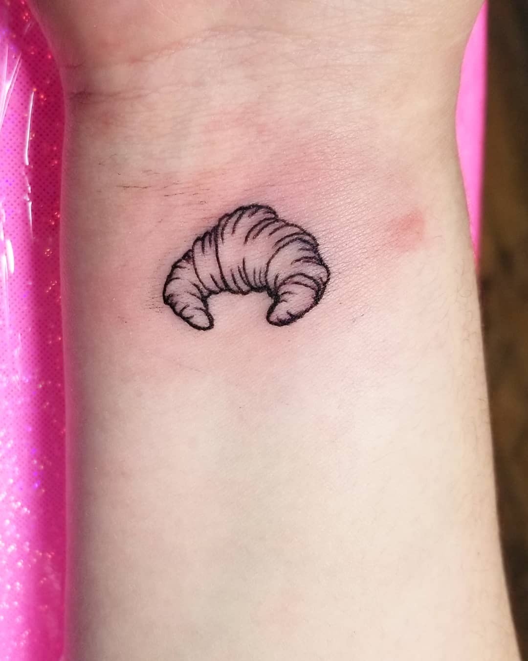 Croissant Tattoo On Wrist