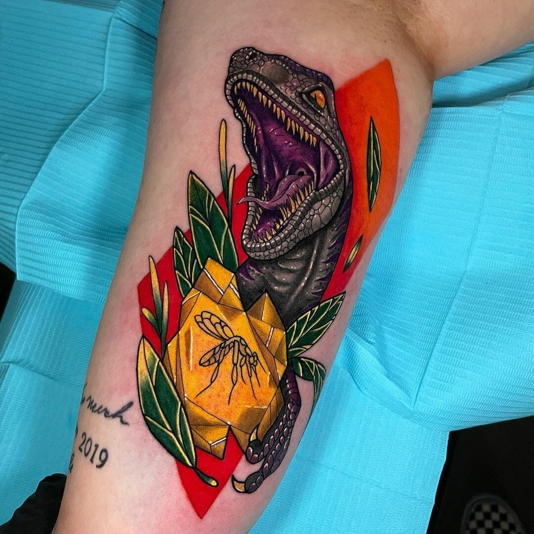 Beautiful Jurassic Park Dinosaur Tattoo