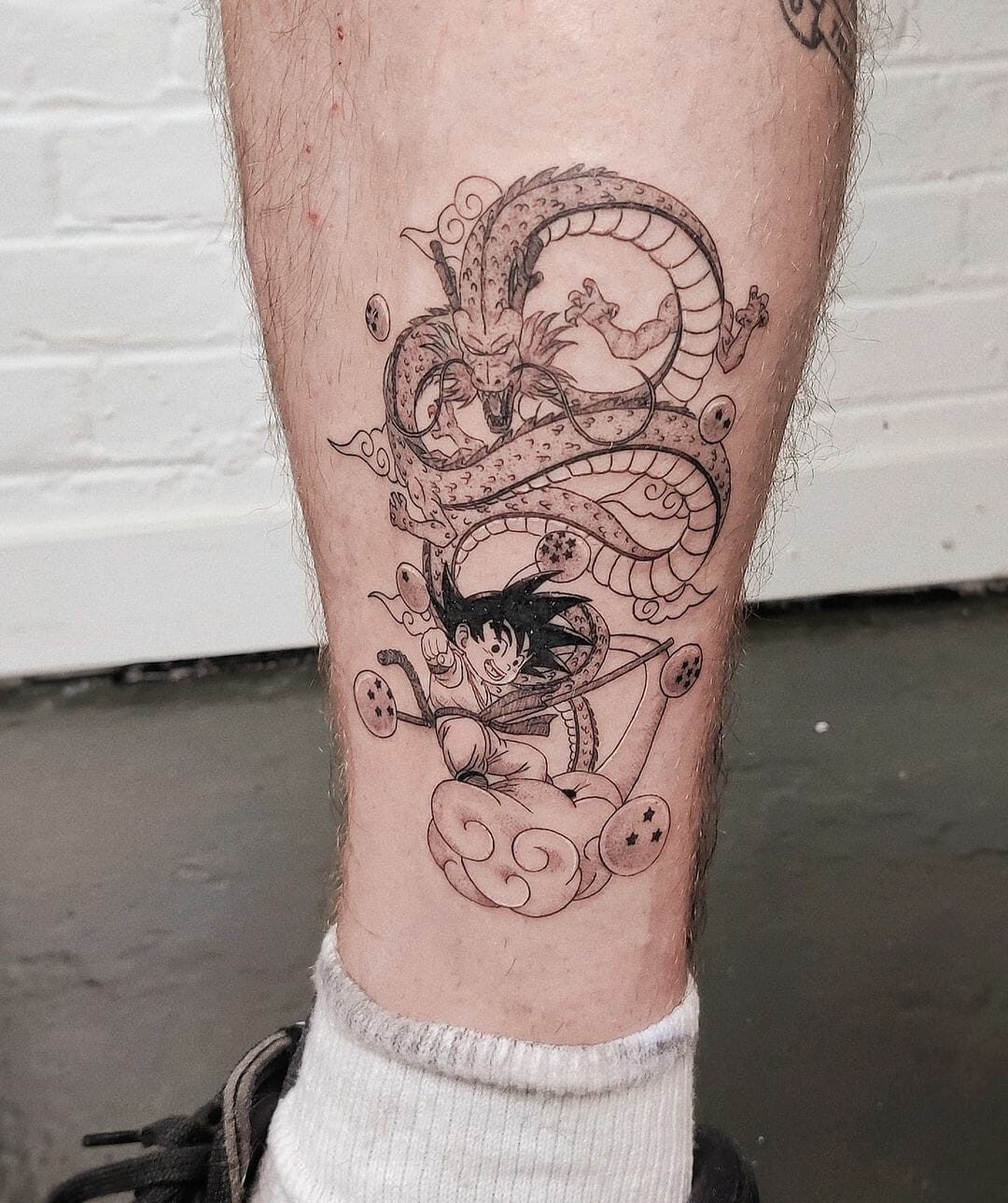 Kid Goku Tattoo With Dragon Balls