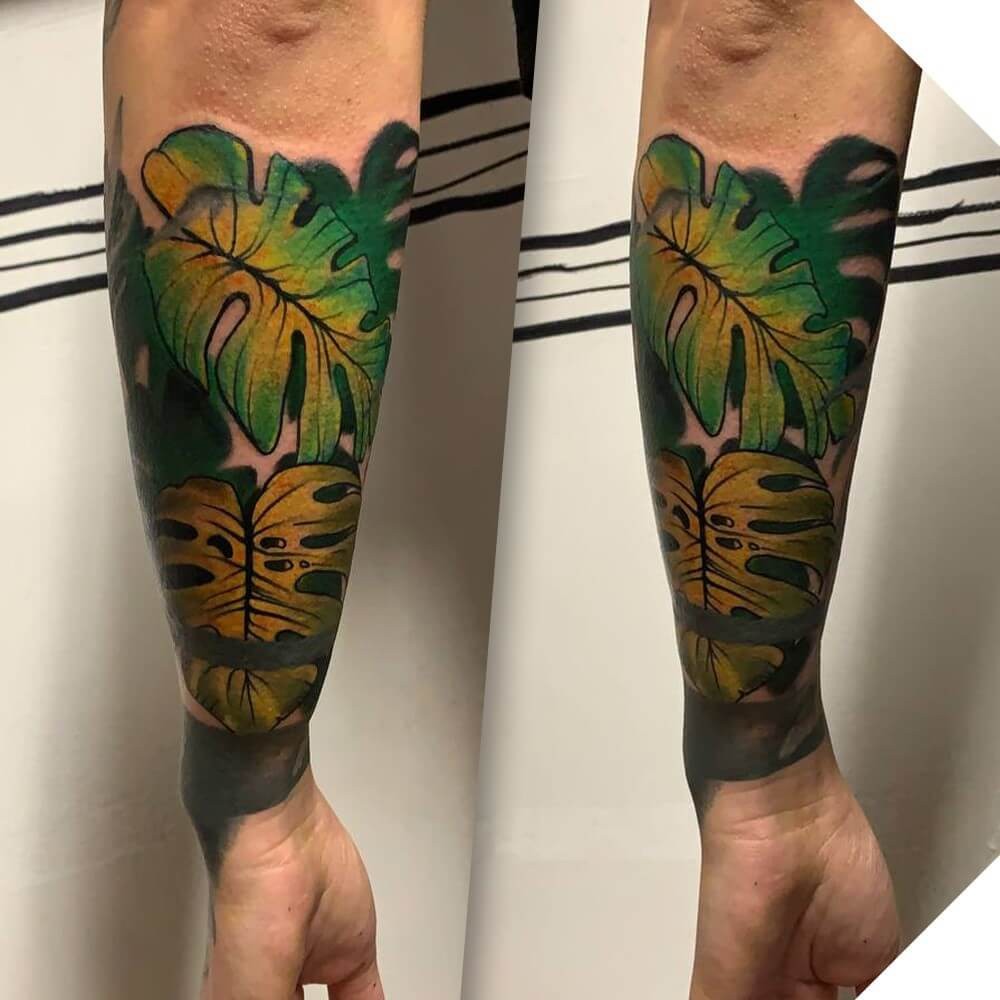 Monstera Deliciosa Arm Tattoo