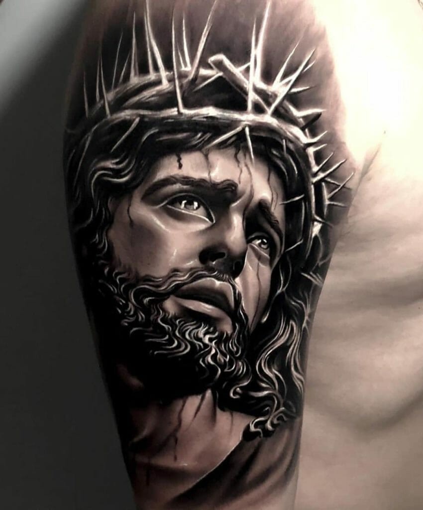 Religious Arm Tattoos With Jesus Christ