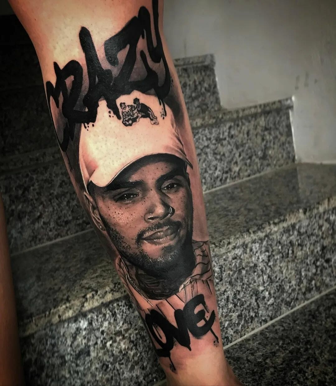 Chris Brown Face Tattoo