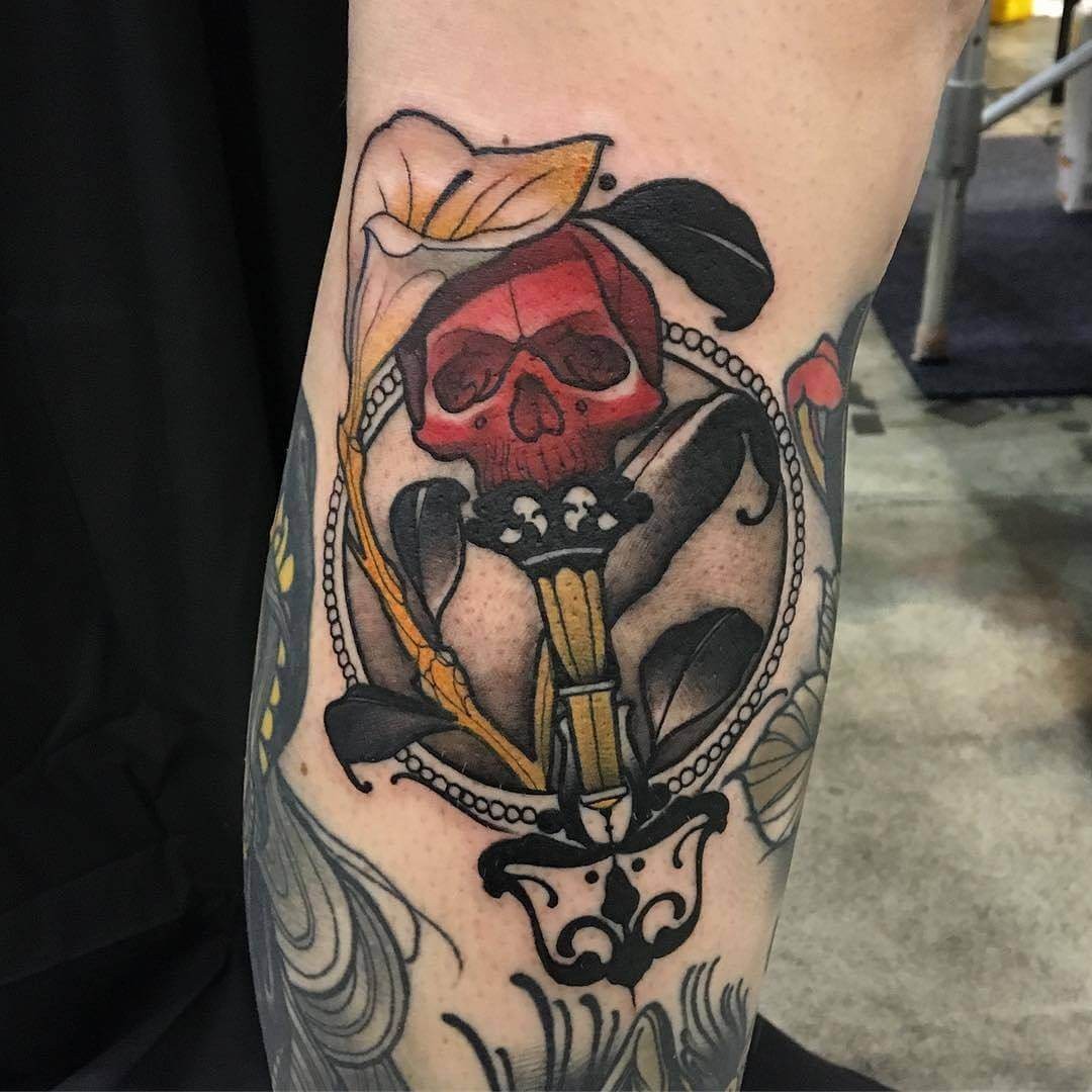 Skull Skeleton Key Tattoo