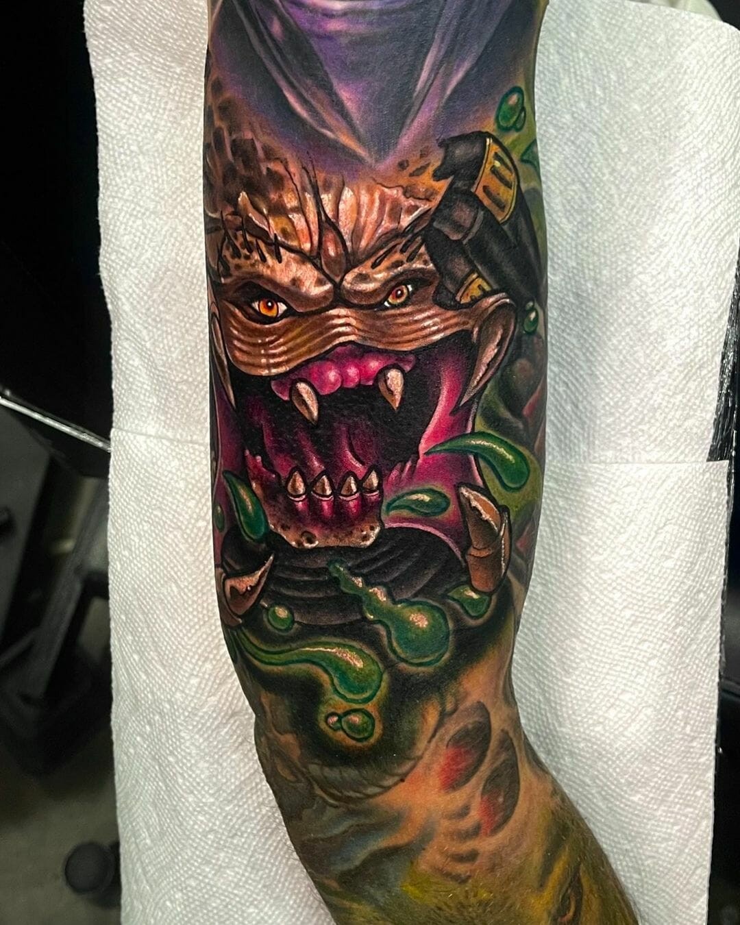 The Toxic Green Predator Tattoo