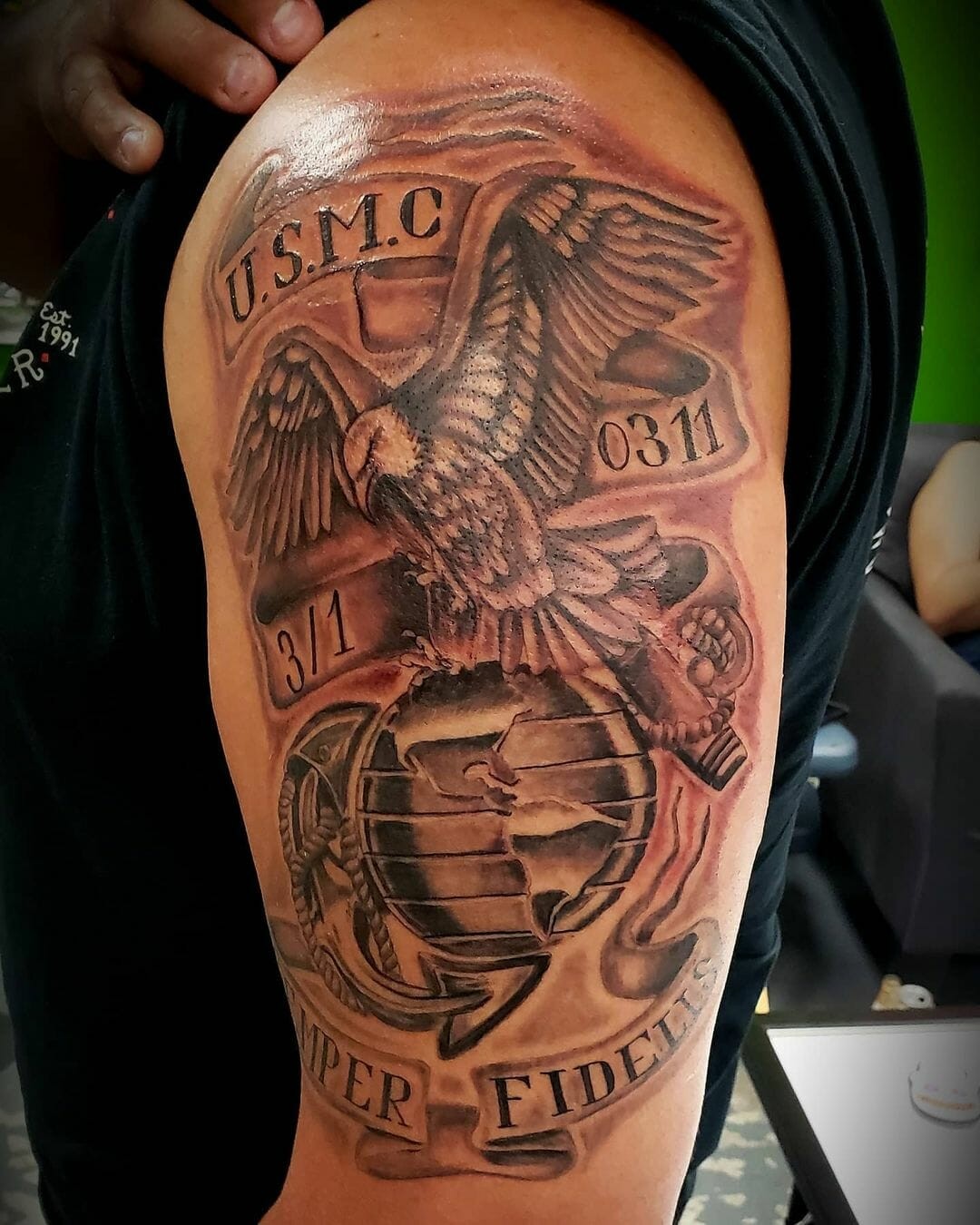 Semper Fi Sleeve Tattoo