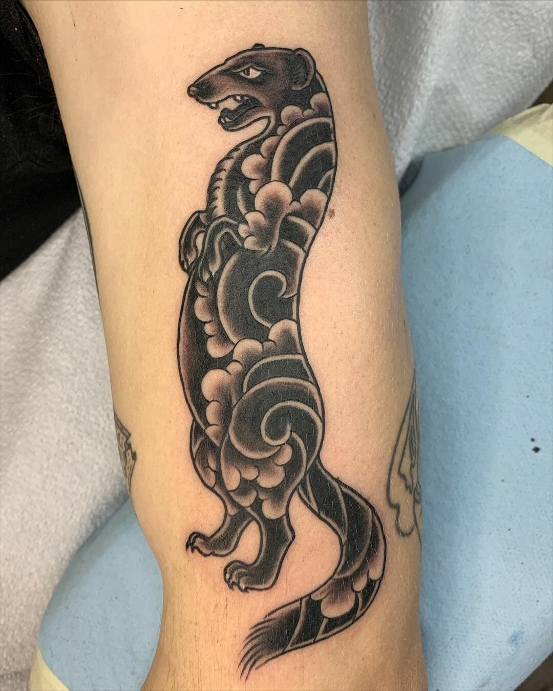 Mongoose Black And Grey Tattoo