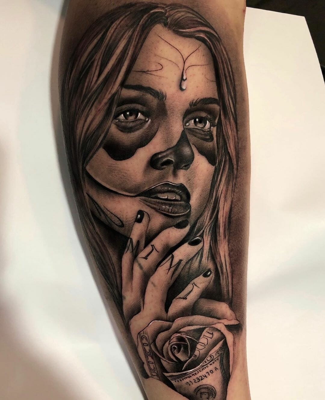 Black And Grey Tattooing Realistic Tattoo