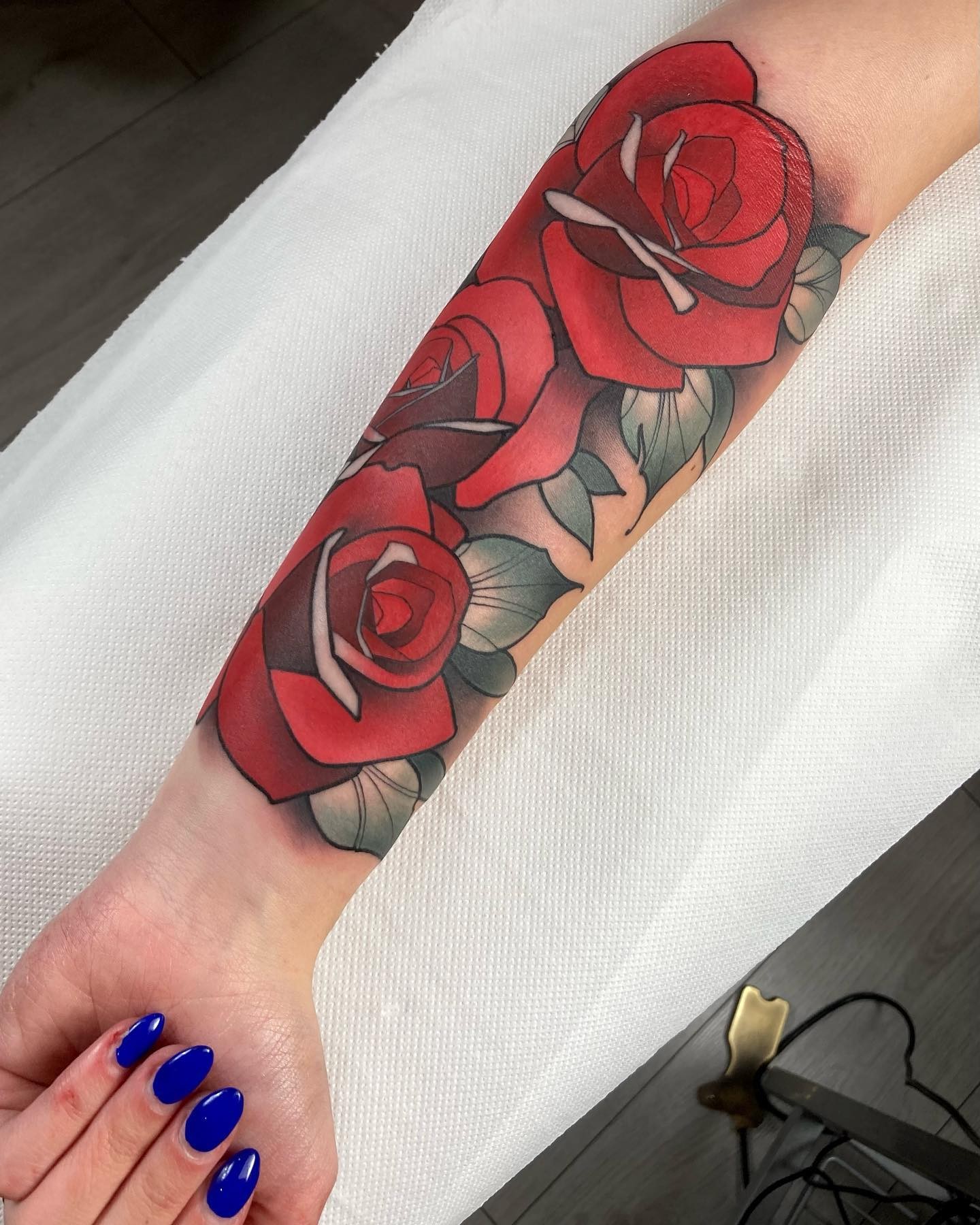 Red Roses Flower Tattoo