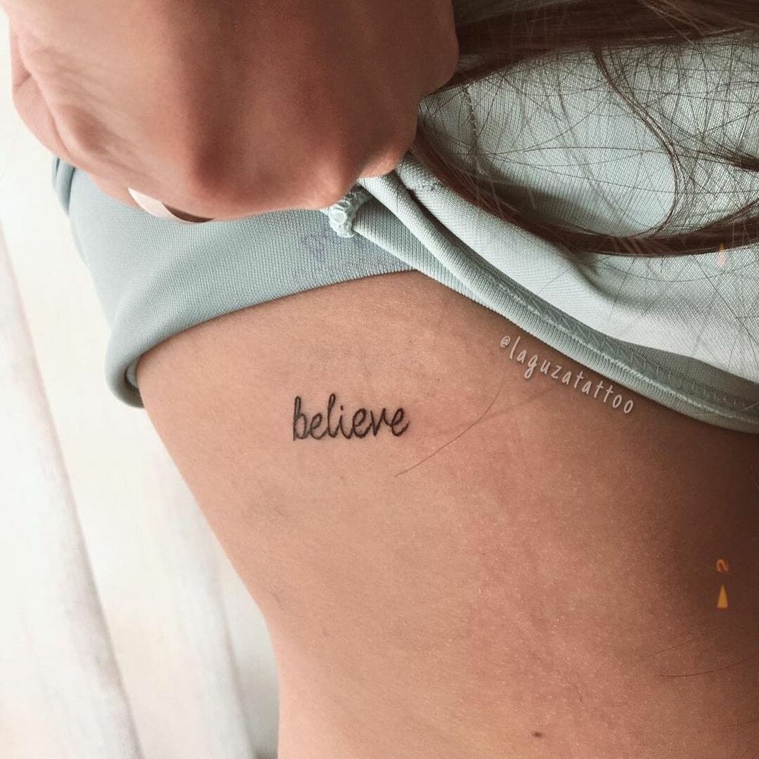 Small Believe Tattoo