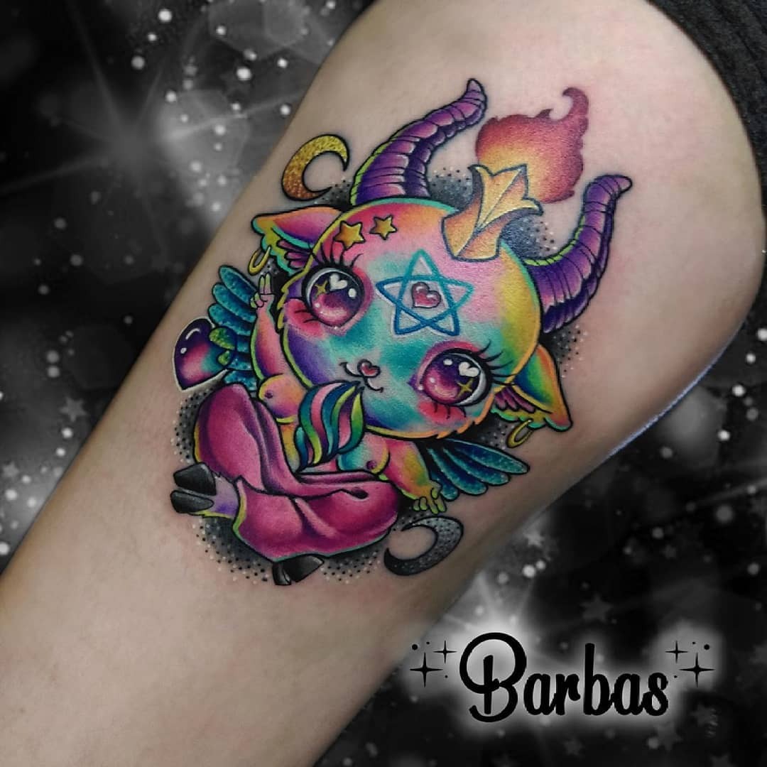 Cute Baphomet Tattoo