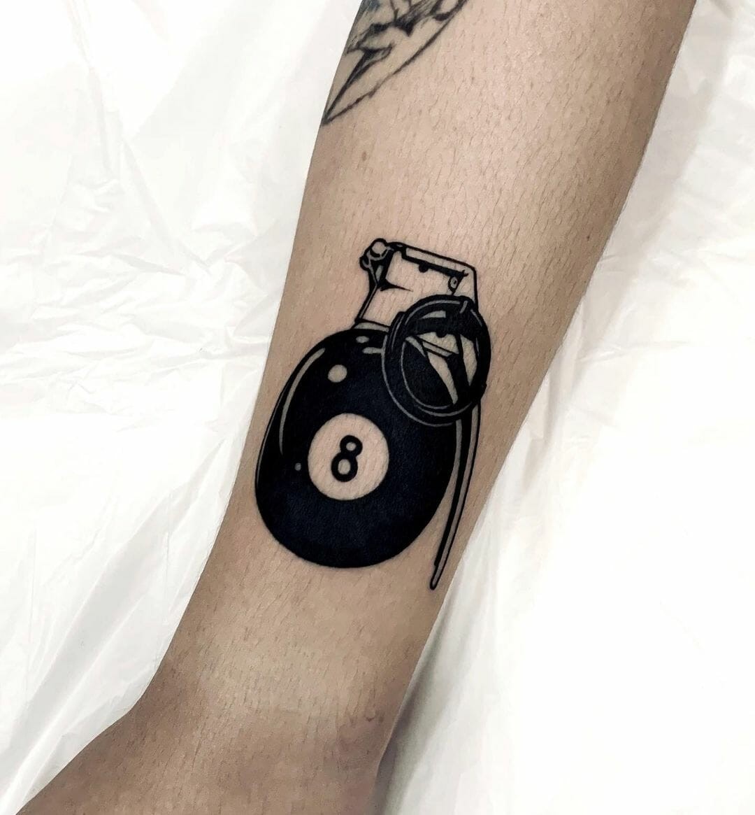 Fascinating Bomb 8 Ball Tattoo