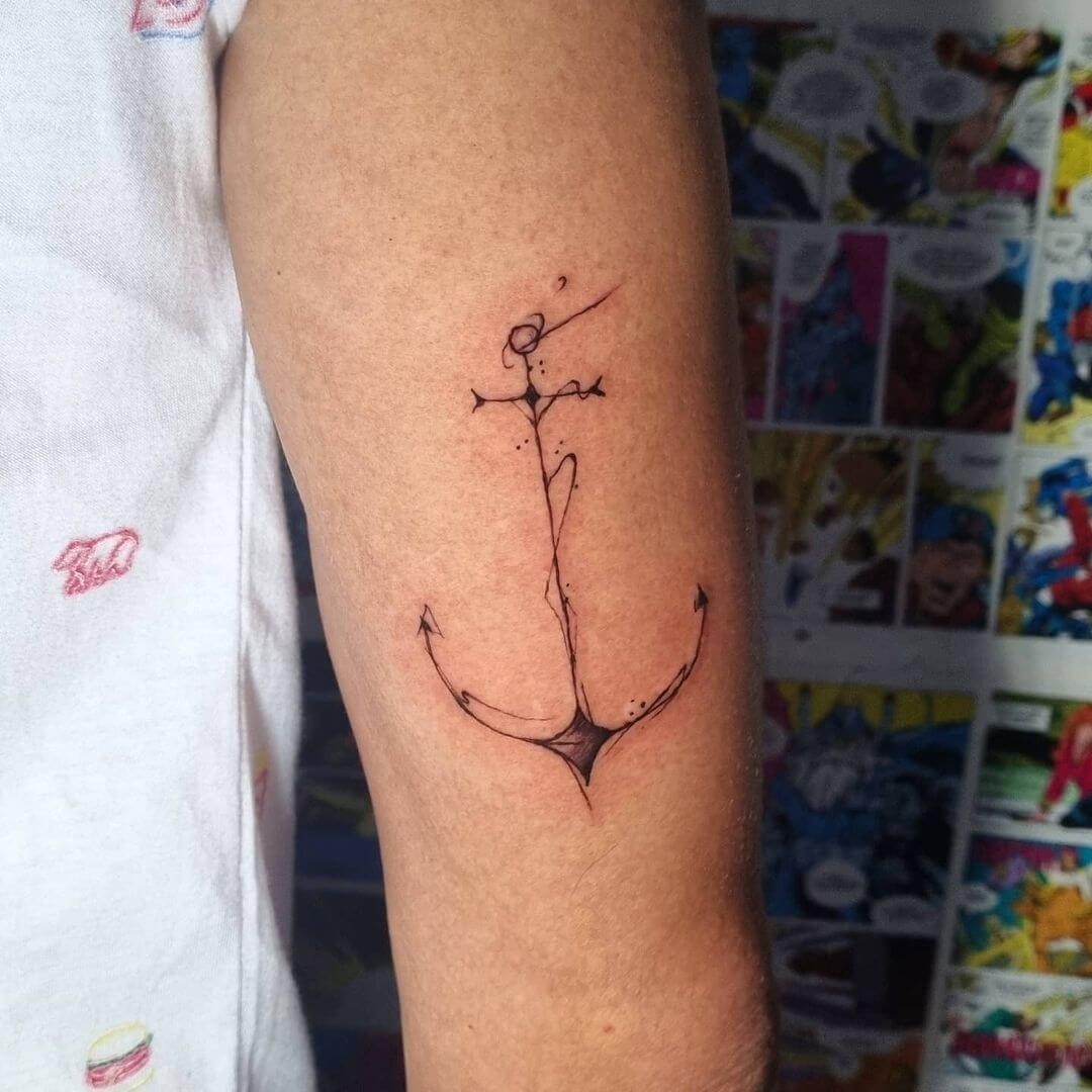 A Fouled Anchor Tattoo Design