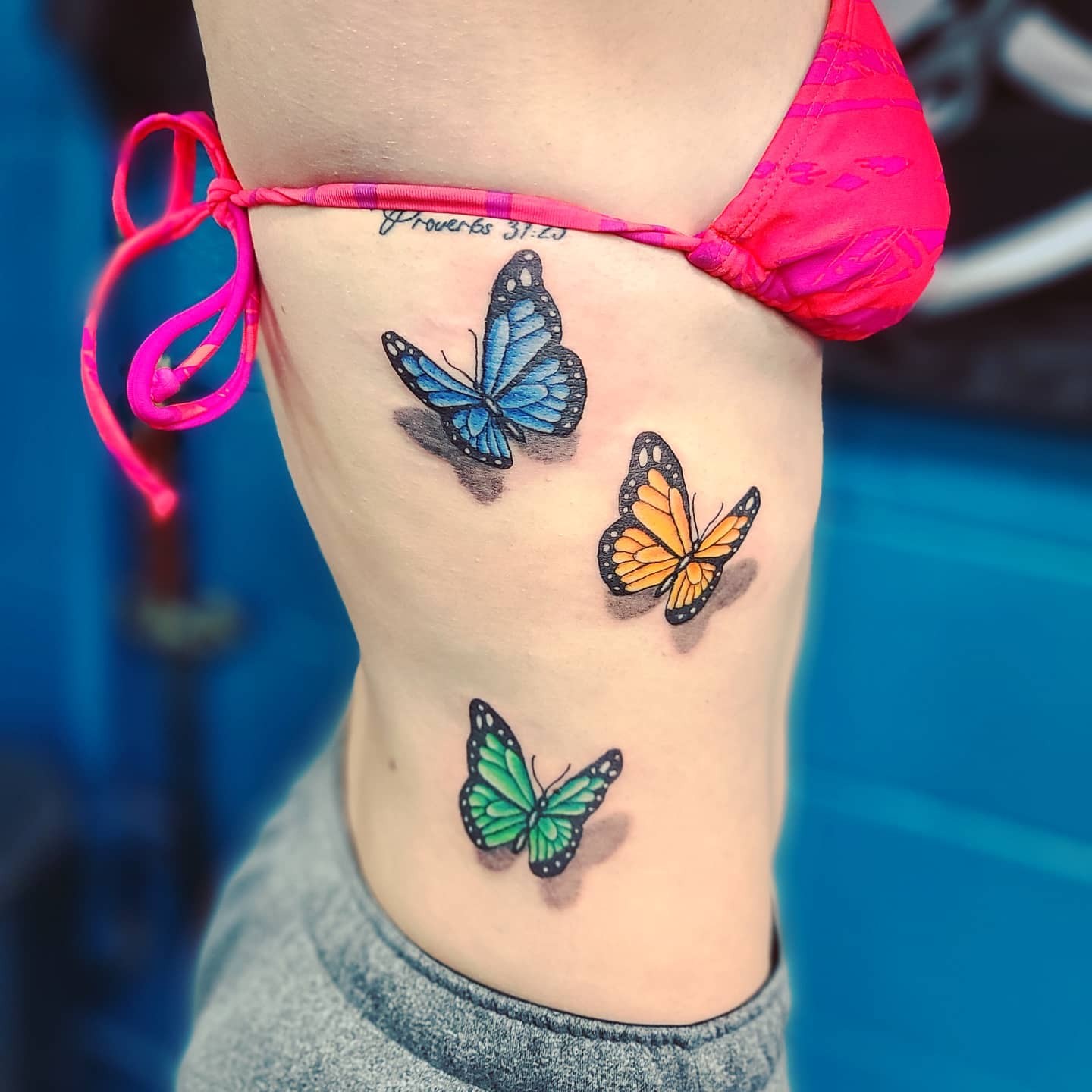 Realistic Butterfly Tattoo