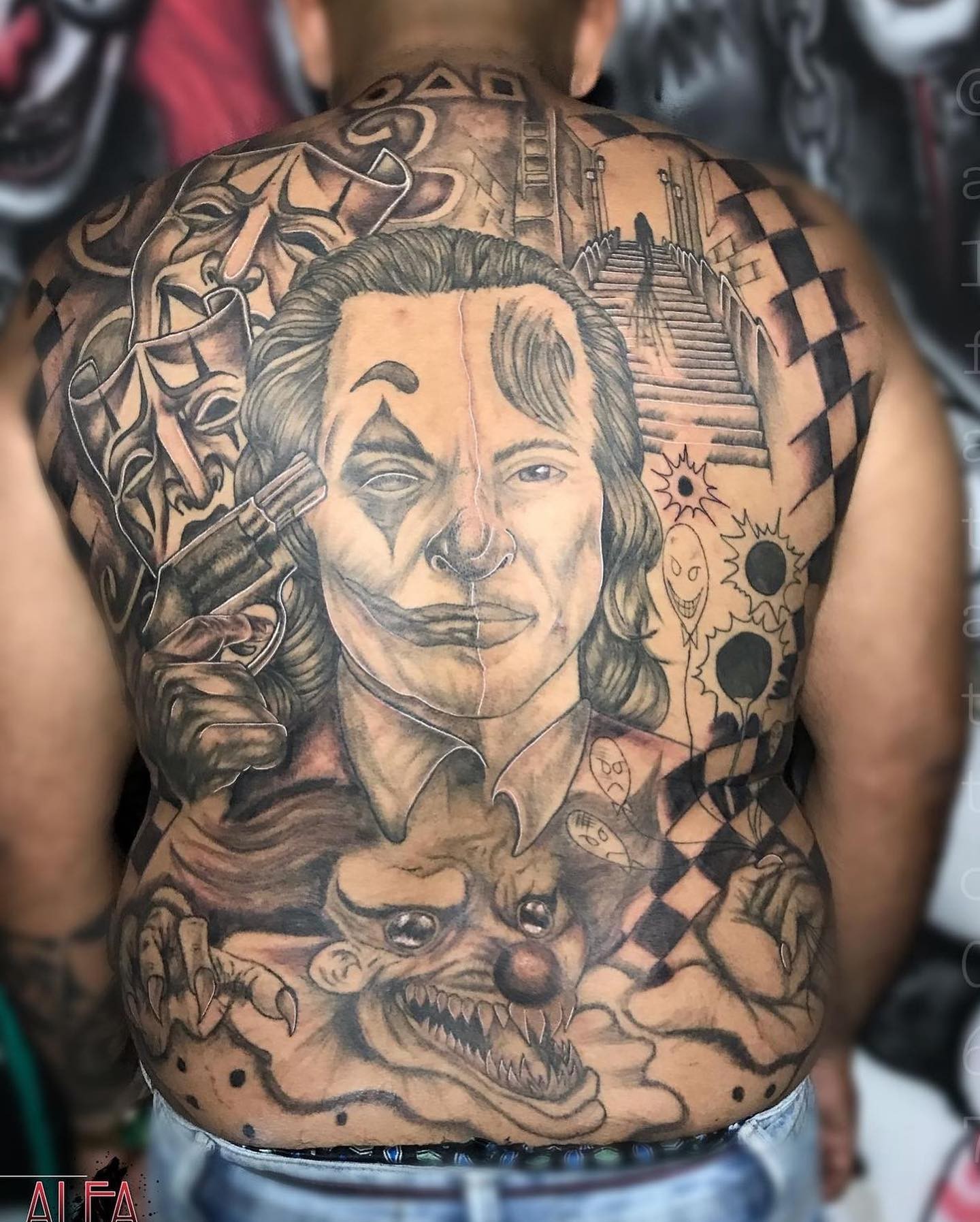 Joker Inspired Chicano Tattoo Idea