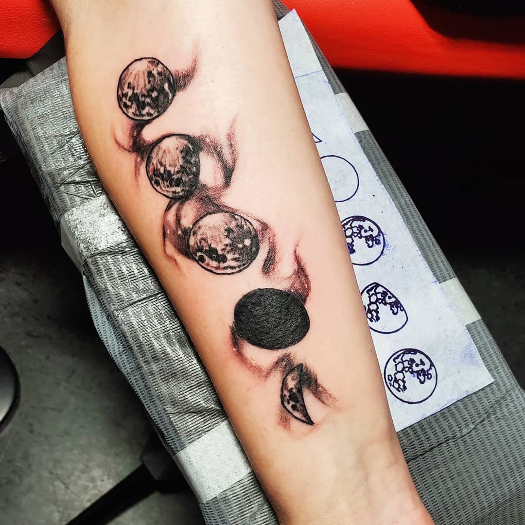 Phases of the Moon Tattoo