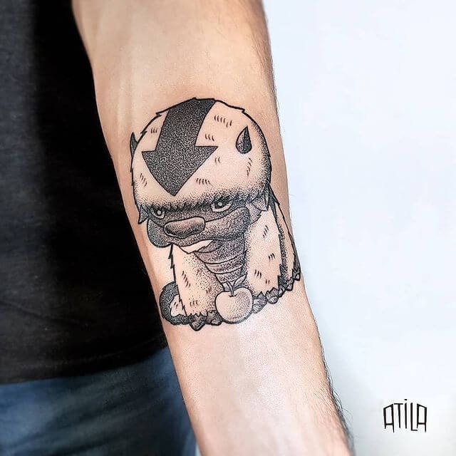 Funny Appa Sitting Tattoo