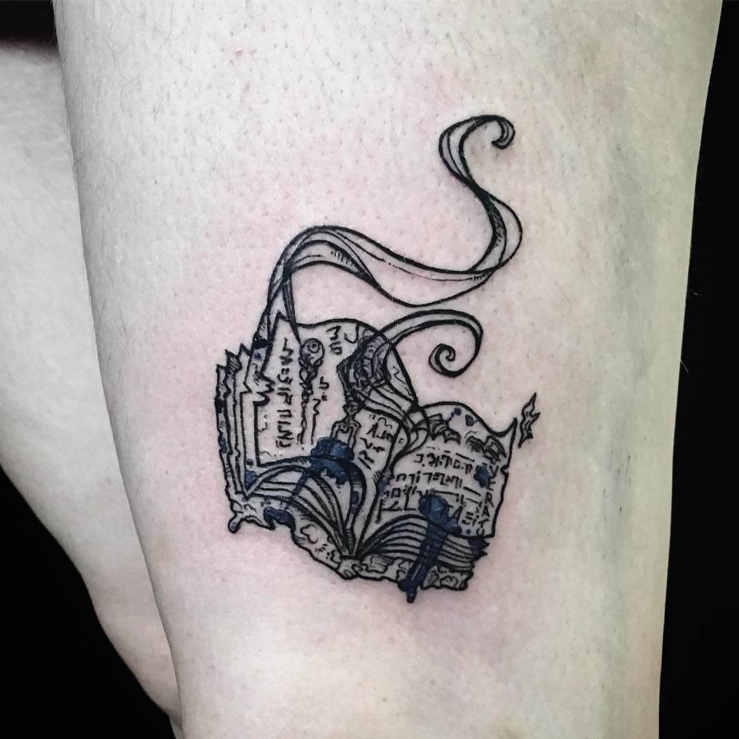 Pages Of The Necronomicon Tattoo