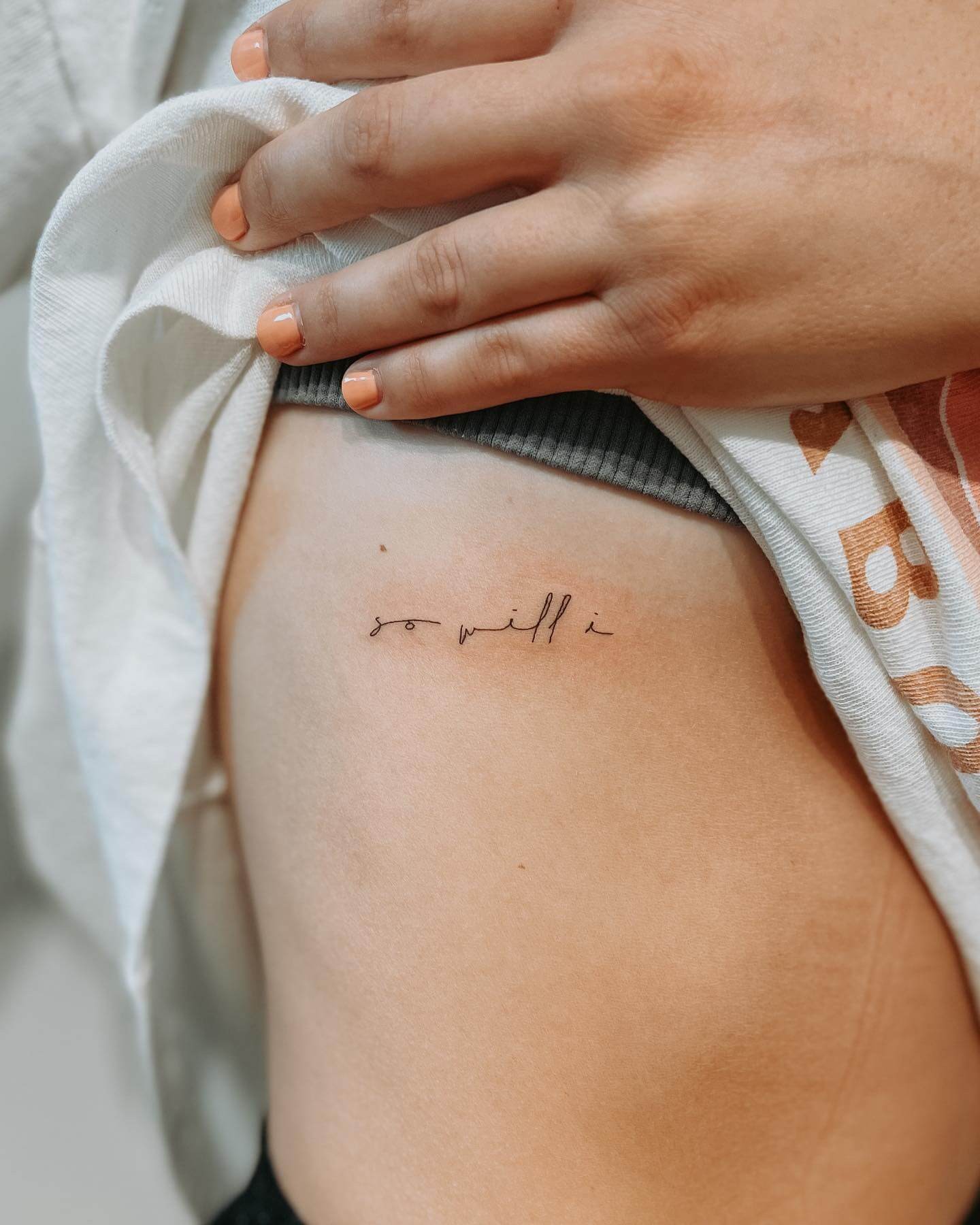 Minimalist Design Cursive Fine Line Tattoo