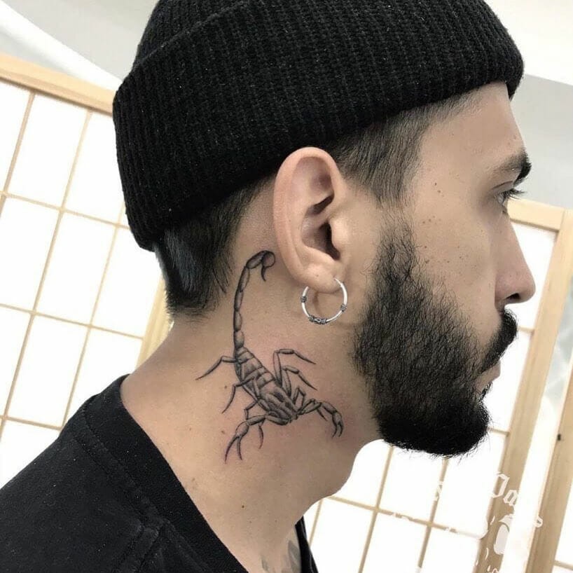 Scorpio Tattoo Ideas On Neck