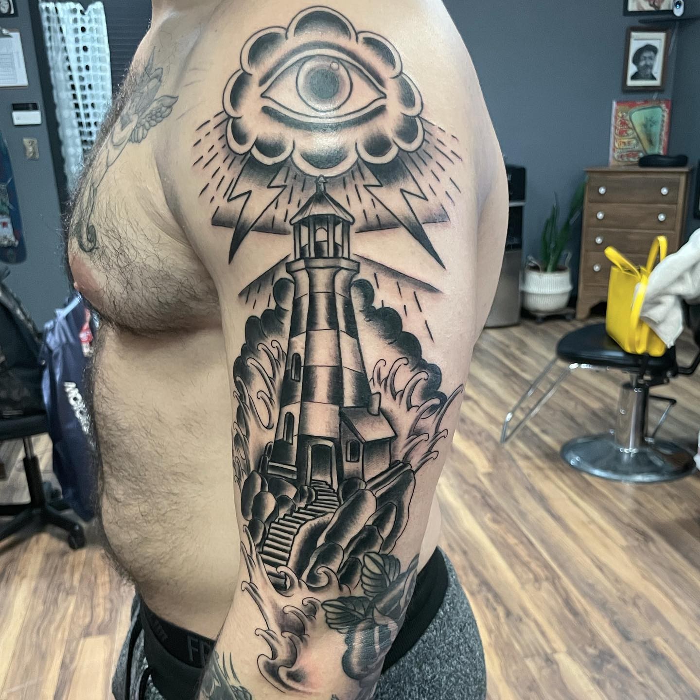 Great Ideas For Lighthouse Sleeve Tattoo