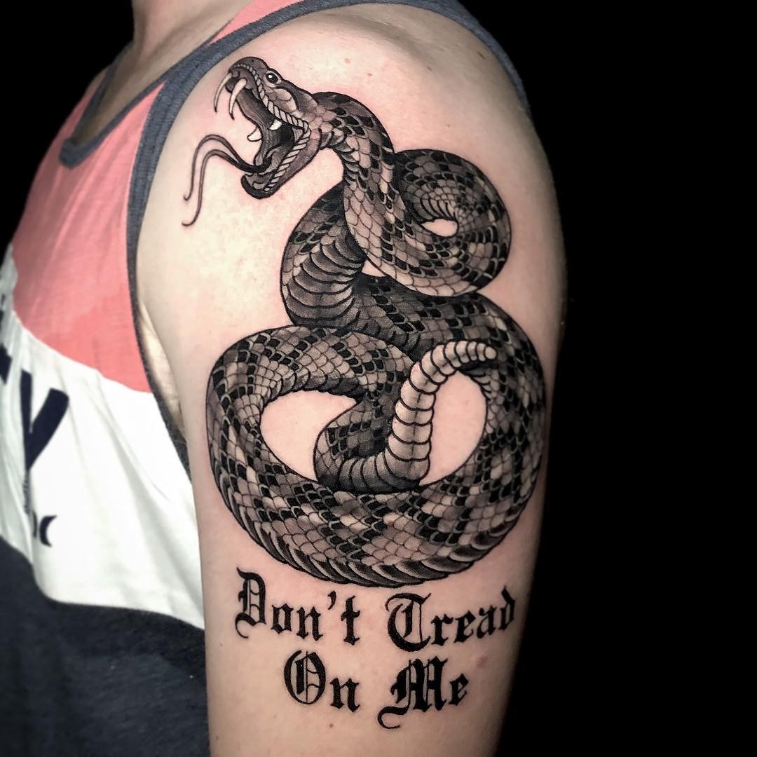 Gigantic Don’t Tread On Me Tattoo