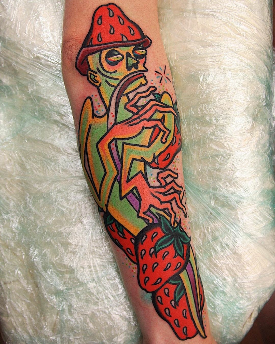 Scary Bright Psychedelic Tattoo