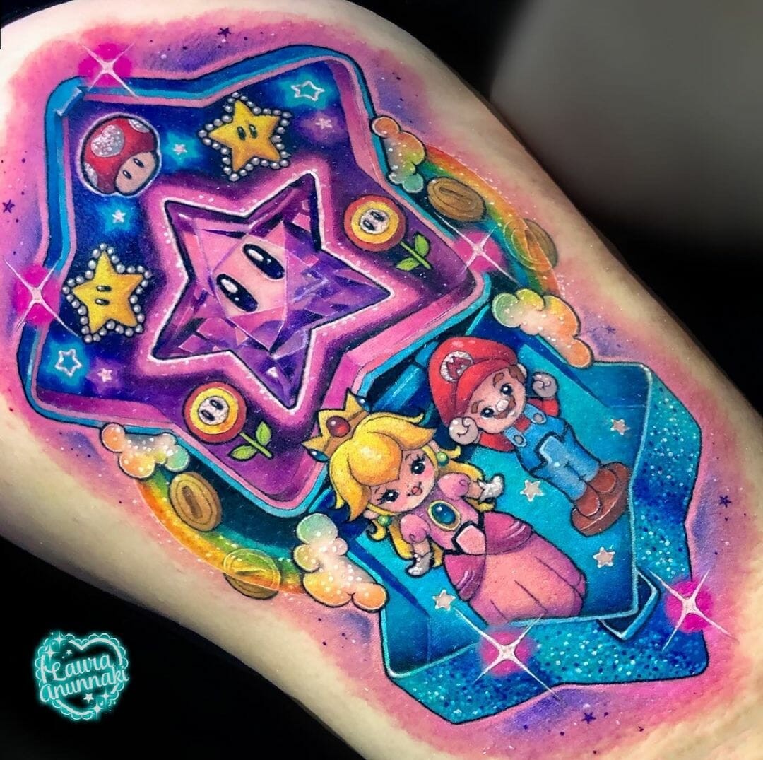 Star Box Mario Tattoo