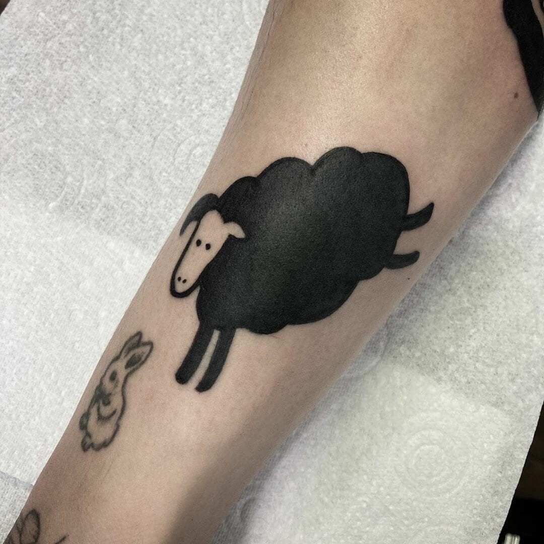 Cartoony Black Sheep Design