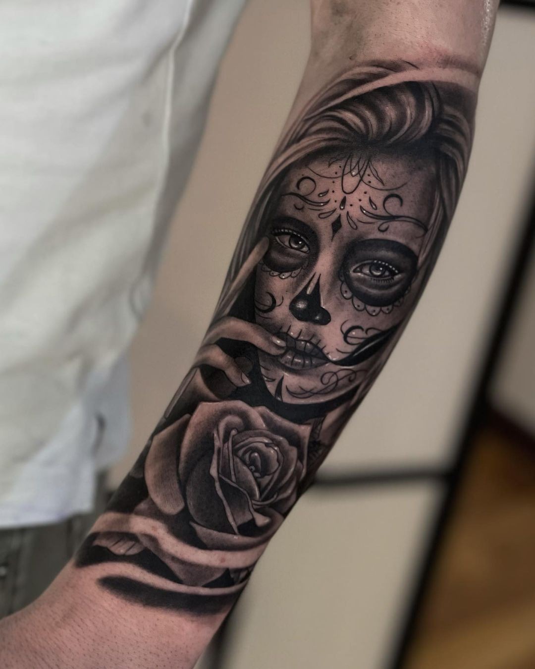 Realistic Catrina Tattoo